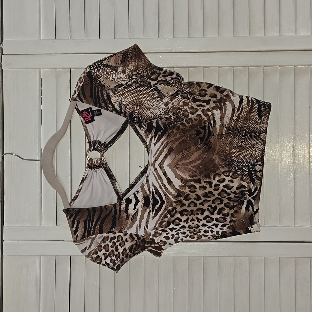 Crop top, 2B Bebe, S, Tiger Print